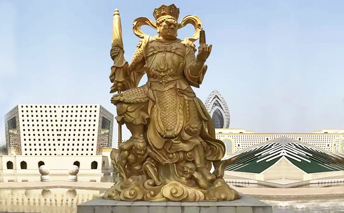 四大天王铜雕塑
