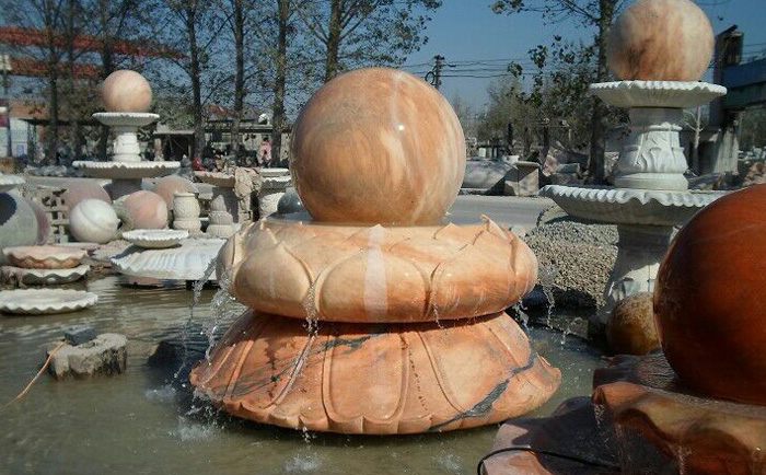 石雕风水球喷泉